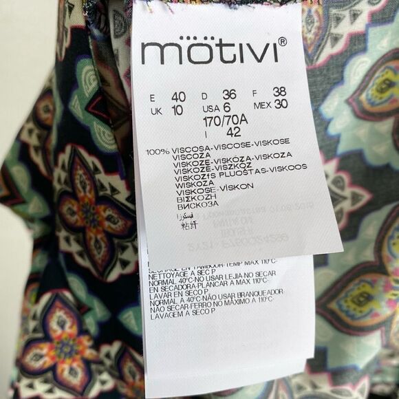 Motivi Navy Geometric Floral Wide Leg Palazzo Pants - Picture 6 of 7